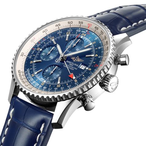 breitling navitimer chronograph gmt 46 blue|breitling a24322 chronometer.